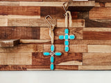 Turquoise Cross Ornament (6")